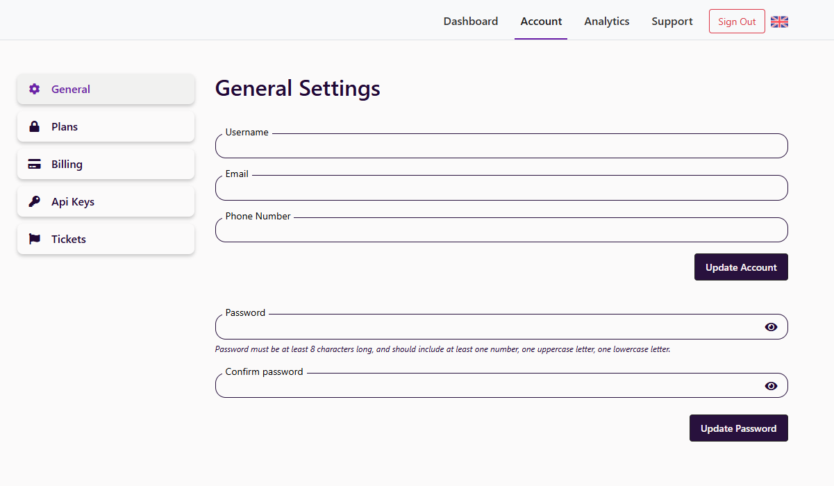 Account Settings