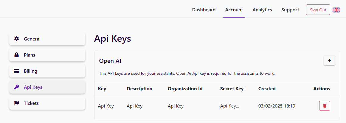 API key