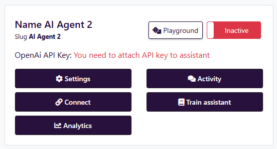 API key warning