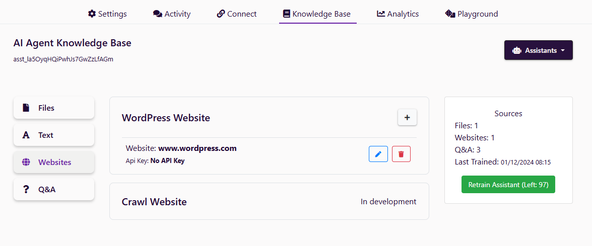 Add Websites