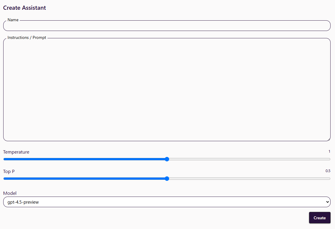Assistant name and language
