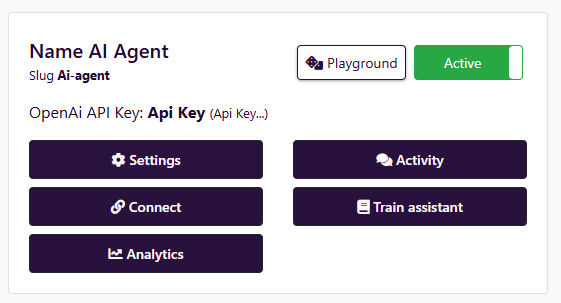 Assistant dashboard