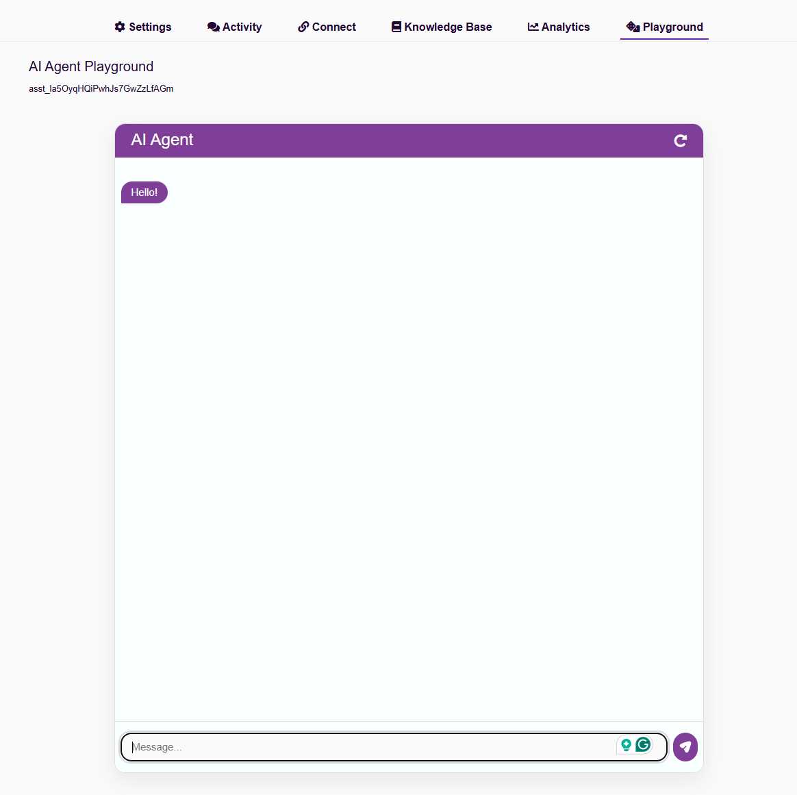 Assistant dashboard