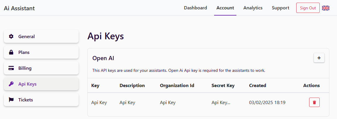 OpenAI API Key